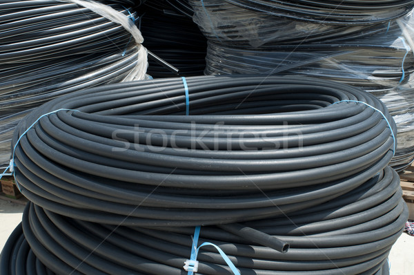 Zwarte pvc water abstract achtergrond industriële Stockfoto © deyangeorgiev