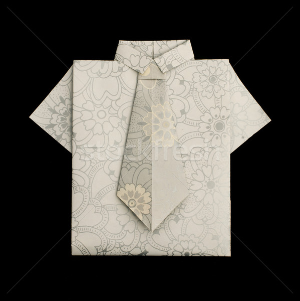 Isolated paper made shirt. Stock photo © deyangeorgiev