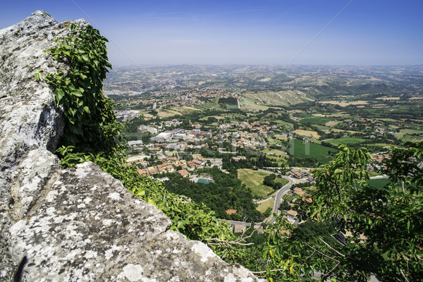 Groß Ansicht San Marino Sommer Zeit grünen Stock foto © deyangeorgiev