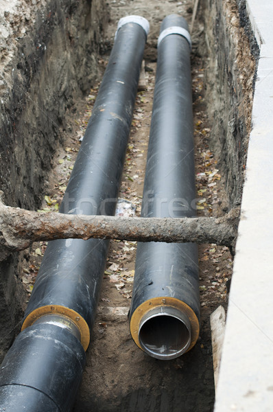 Pijpen heet water stoom verwarming stad Stockfoto © deyangeorgiev