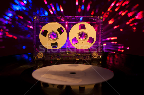 Lp vinilo registro cassette cinta disco Foto stock © deyangeorgiev
