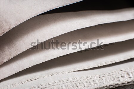 Old worn paper sheets of book Stock photo © deyangeorgiev