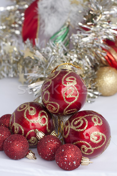 Christmas motifs with balls and chains Stock photo © deyangeorgiev