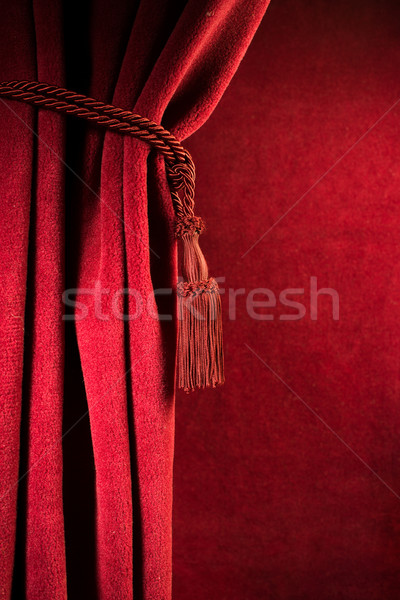 Red theatre curtain Stock photo © deyangeorgiev