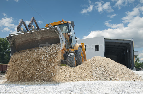 Excavator unload gravel Stock photo © deyangeorgiev