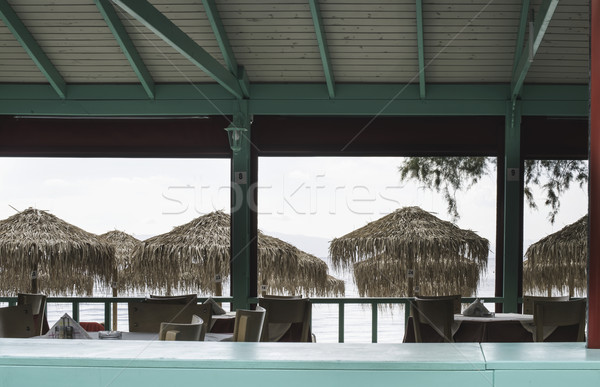 [[stock_photo]]: Grec · restaurant · typique · plage · maison · café