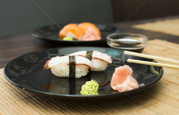 Sushi in sushi bar Stock photo © deyangeorgiev