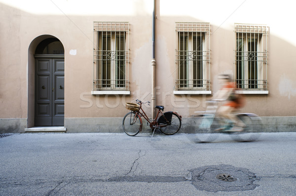 古い イタリア語 自転車 赤 日光 古代 ストックフォト © deyangeorgiev