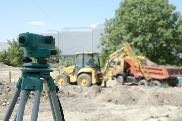 Stock photo: Surveying equipment to the construction site