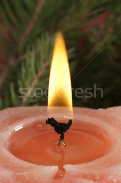 Рождества свечу таблице огня дизайна Сток-фото © deyangeorgiev