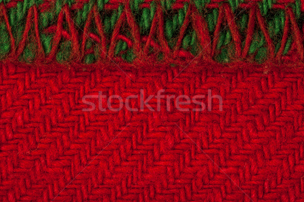 ハンドメイド 緑 赤 構造 糸 ストックフォト © deyangeorgiev