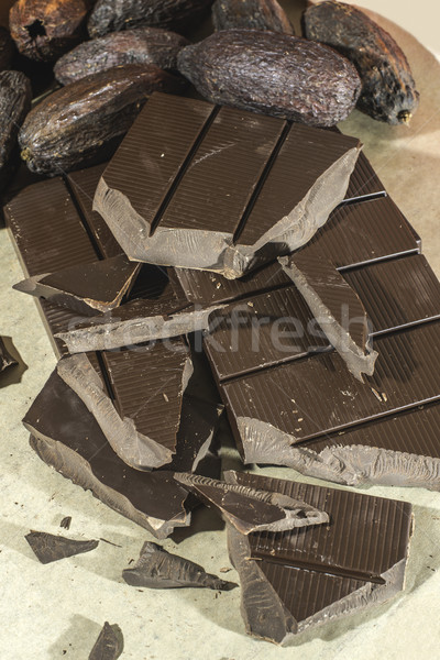 Foto d'archivio: Cioccolato · fondente · alimentare · cioccolato · sfondo · bar