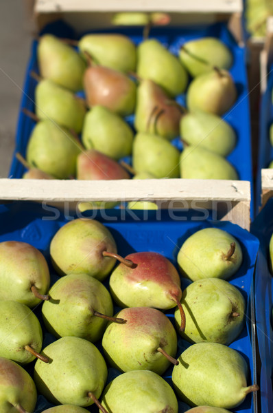 Pears in the crates in Wholesale market Stock photo © deyangeorgiev