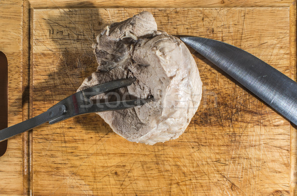 Foto stock: Cozinhado · carne · madeira · comida · jantar