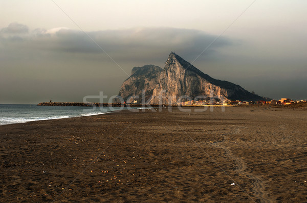 The rock of Gibraltar and the sea Stock photo © deyangeorgiev