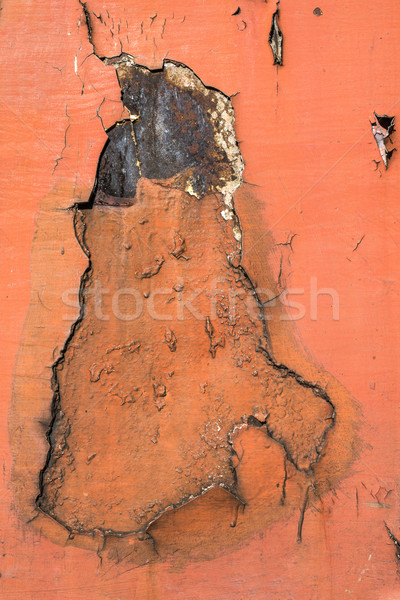 Kırık boya paslı demir kırmızı güneş Stok fotoğraf © deyangeorgiev
