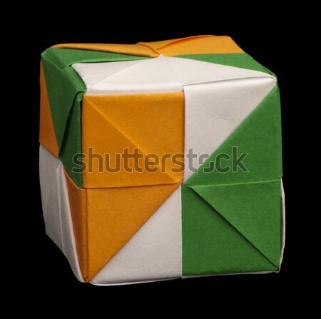 Paper cubes folded origami style. Stock photo © deyangeorgiev