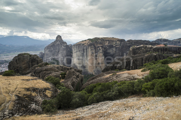 Grecia top rock torri natura panorama Foto d'archivio © deyangeorgiev