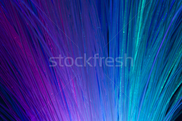 Stockfoto: Optische · Blauw · kleuren · abstract · technologie · netwerk