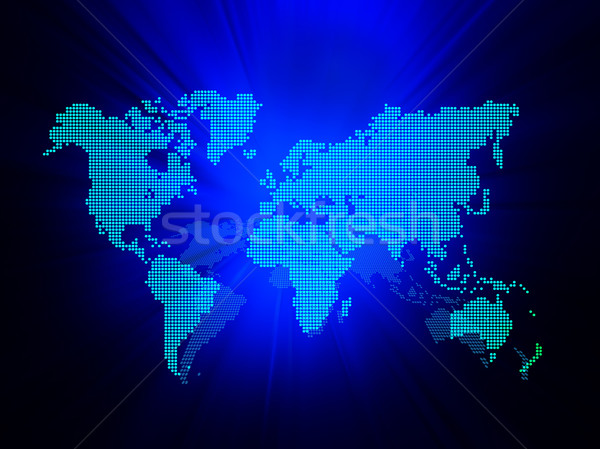 Dot World map business background Stock photo © deyangeorgiev