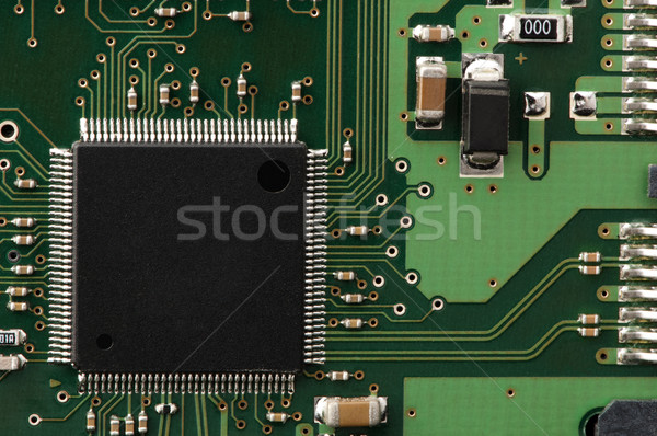 Circuit puces disque dur internet fond vert [[stock_photo]] © deyangeorgiev