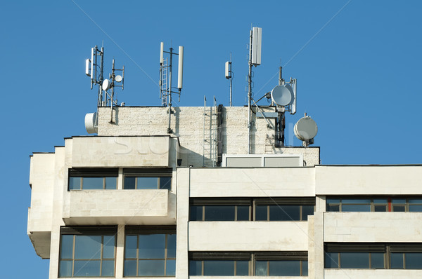 Gsm крыши белый административный здании технологий Сток-фото © deyangeorgiev
