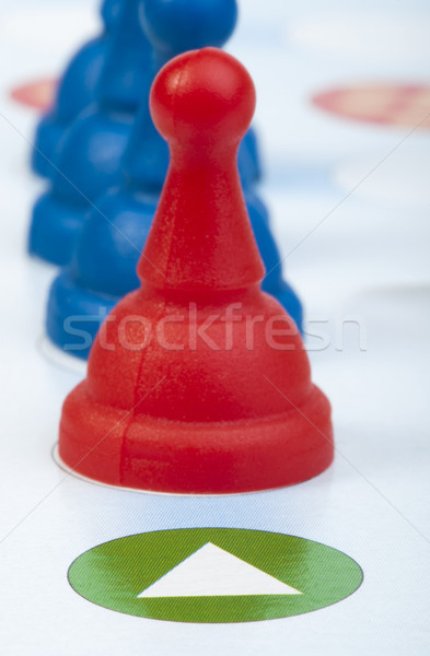 Rot blau Spiel weiß isoliert Business Stock foto © deyangeorgiev