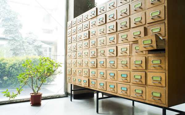 Old archive with drawers Stock photo © deyangeorgiev