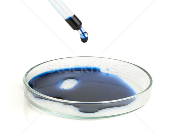 лаборатория изделия из стекла оборудование пипетка синий жидкость Сток-фото © deyangeorgiev