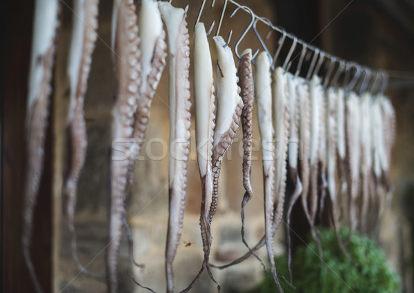 Ahtapot halat restoran plaj gıda deniz Stok fotoğraf © deyangeorgiev