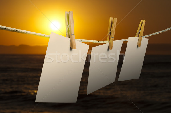 Pictures hooked on a rope Stock photo © deyangeorgiev