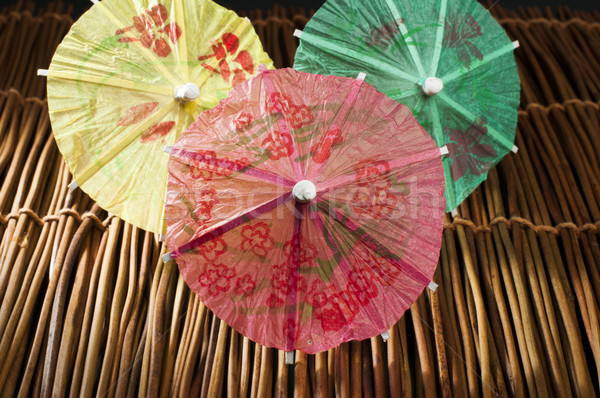 Colorful cocktail umbrellas Stock photo © deyangeorgiev