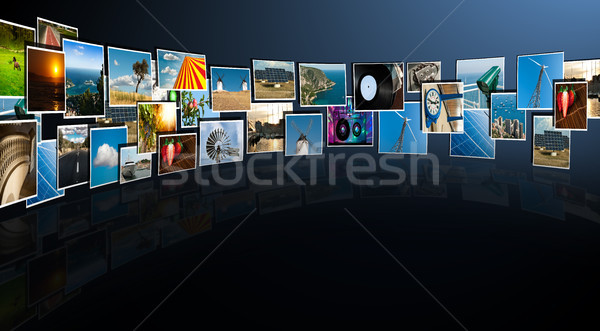 Perspective of images streaming from the deep Stock photo © deyangeorgiev