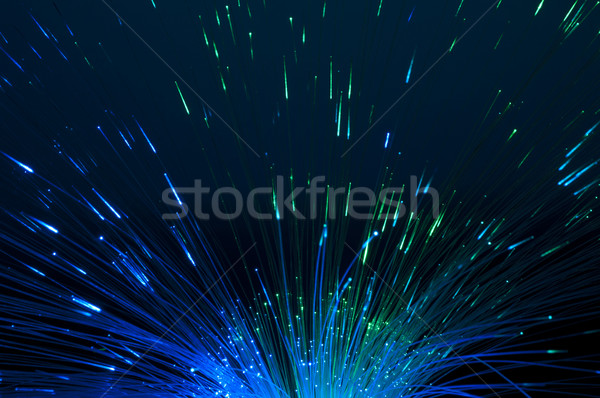 Optische blau Farben abstrakten Technologie Netzwerk Stock foto © deyangeorgiev