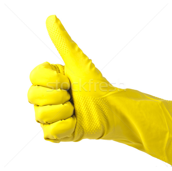 Household yellow gloves Stock photo © deyangeorgiev