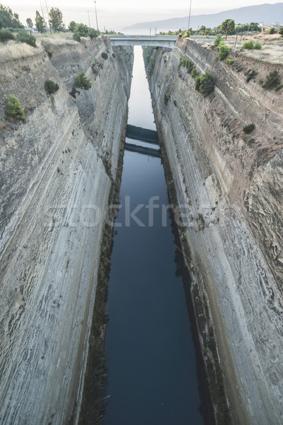 Canal for the passage of vessels in Corinth Stock photo © deyangeorgiev