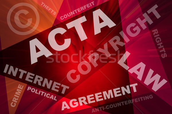 ACTA conception texts Stock photo © deyangeorgiev