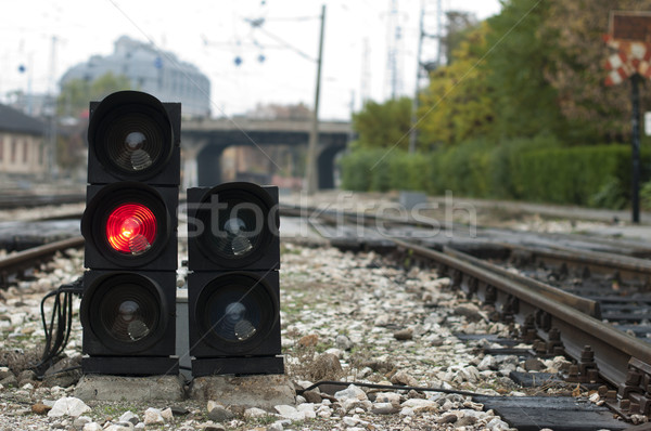 Traffic light shows red signal  Stock photo © deyangeorgiev