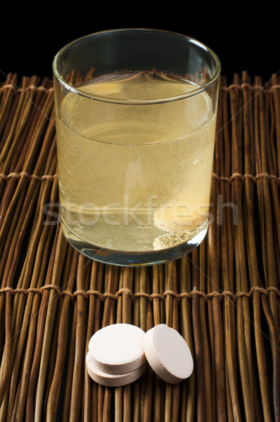 Vitamins pills soluble in water Stock photo © deyangeorgiev