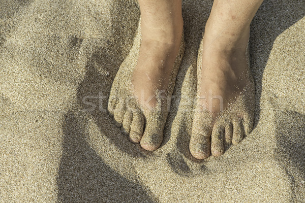 Foot in thongs Stock photo © deyangeorgiev