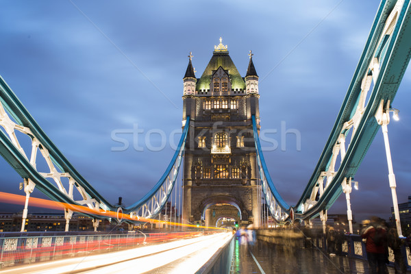 Londra Tower Bridge tramonto diverso colori Foto d'archivio © deyangeorgiev