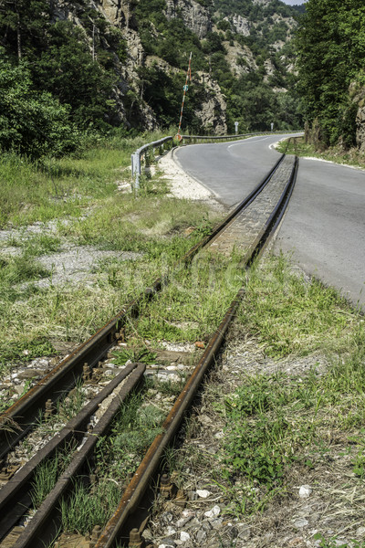 Railroad crossing Stock photo © deyangeorgiev