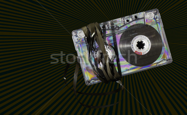 Bağbozumu kaset bant rays arka plan disko Stok fotoğraf © deyangeorgiev