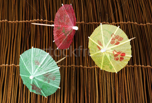 Colorful cocktail umbrellas Stock photo © deyangeorgiev