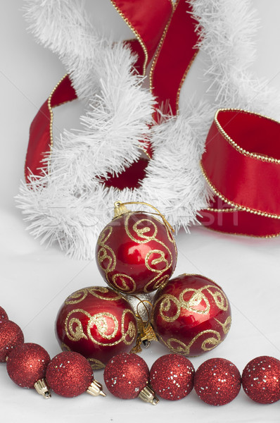 Christmas motifs with balls and chains Stock photo © deyangeorgiev