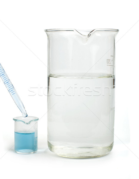 Laboratório artigos de vidro equipamento ciência lab químico Foto stock © deyangeorgiev