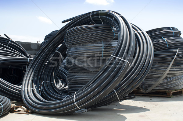 Black PVC hoses Stock photo © deyangeorgiev