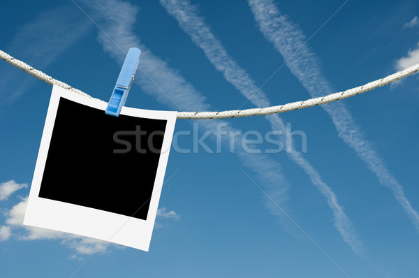 Picture template hooked on a rope Stock photo © deyangeorgiev