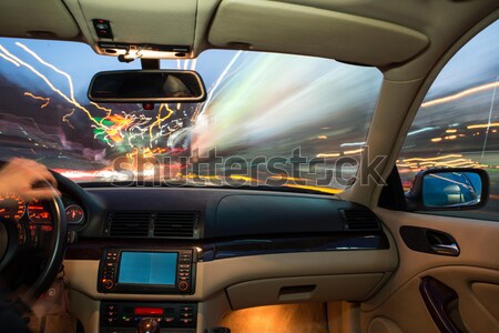 Car interior on driving. Stock photo © deyangeorgiev