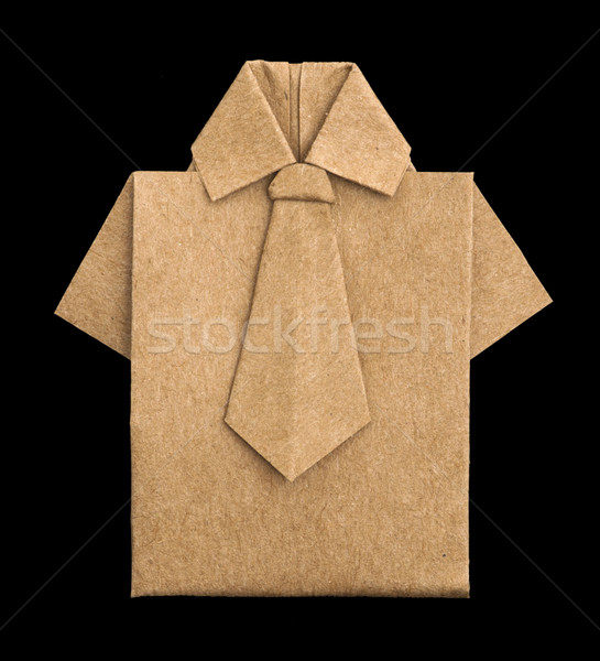 Isolated paper made brown shirt. Stock photo © deyangeorgiev